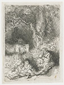 Nukkuva paimen tekijältä Rembrandt van Rijn