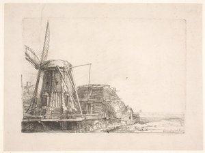 Tuulimylly tekijältä Rembrandt van Rijn