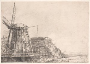 Tuulimylly tekijältä Rembrandt van Rijn