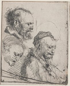 Kolme tutkimusta vanhojen miesten päistä tekijältä Rembrandt van Rijn