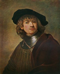 Tronie nuoresta miehestä rotkossa ja lippassa, c1639 tekijältä Rembrandt van Rijn