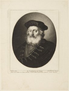 Vanha mies lakki päässä tekijältä Rembrandt van Rijn