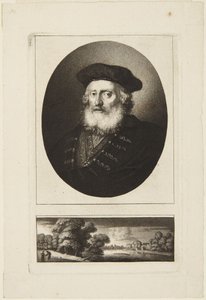 Vanha mies baretti päässä tekijältä Rembrandt van Rijn