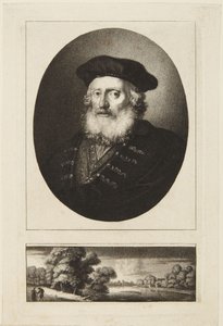 Vanha mies baretti päässä tekijältä Rembrandt van Rijn