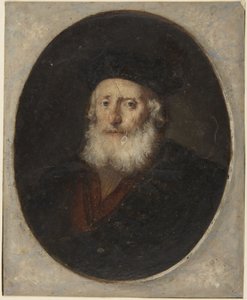 Vanha mies lakki päässä tekijältä Rembrandt van Rijn