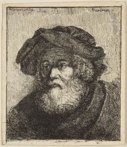Vanha mies päähineessä tekijältä Rembrandt van Rijn