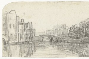 Näkymä Nieuwezijds Voorburgwalille tekijältä Rembrandt van Rijn