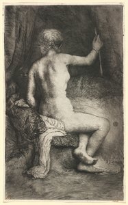 Nainen ja nuoli tekijältä Rembrandt van Rijn