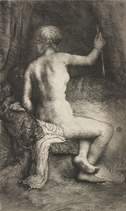 Nainen nuolen kanssa, 1661. tekijältä Rembrandt van Rijn