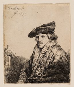 Nuori mies samettilipsissä (Petrus Sylvius?) tekijältä Rembrandt van Rijn
