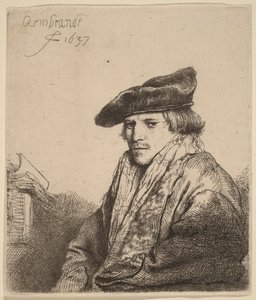 Nuori mies samettilakissa (Petrus Sylvius) tekijältä Rembrandt van Rijn