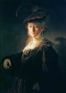 Nuori nainen Fancy Dress tekijältä Rembrandt van Rijn