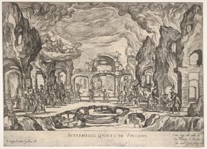 Viides välikappale: Vulcan Intermedio quinto di Volcano, sarjasta Seven Interludes..., 1608. tekijältä Remigio Cantagallina