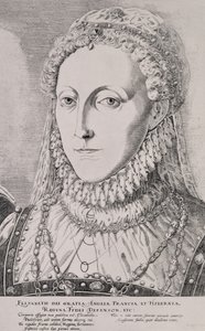 Kuningatar Elisabet I (1533-1603), n. 1572-75 tekijältä Remigius Hogenbergh