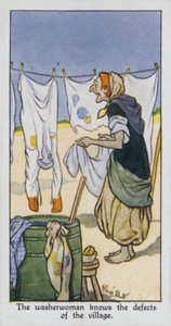 Pesija tietää kylän puutteet (väri litho) tekijältä René Bull