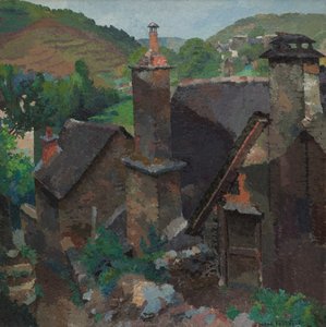 Chaminé velha em Estaing, Aveyron finlandês