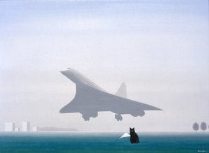 Musta kissa, 2001, Öljy kankaalle tekijältä Rene Boin