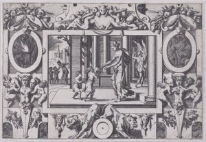 Medean ja Jasonin lapset antavat Creusalle hänen kahden poikansa kohtalokkaan lahjan ke..., 1563.