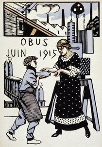 Kesäkuu 1915 - kirjassa "" Calendar of War", piirustus Hermann-Paul, toim. 1916 tekijältä Rene George Hermann Paul