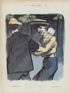 Prostituutio - kuvitus Le Rire -lehteen, 27. toukokuuta 1905 (litografia). tekijältä Rene George Hermann-Paul