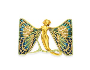 Art Nouveau "Sylph" -koiran kaulapanta, n. 1900