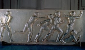 Urheilijapaneeli lasia tekijältä Rene Jules Lalique