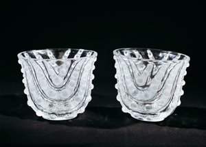 Lasimaljakot, noin 1930, Rene Lalique (1860-1945), valmistaja Rene Lalique et Cie Alsace Glassworks. Ranska, 1900-luku. tekijältä Rene Jules Lalique