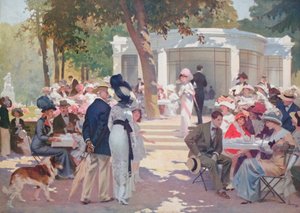 The Delightful Hour, kuva esitteelle Vittelin lämpökylpylästä, 1800-luvun lopulla