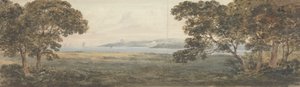 Metsäinen maisema, josta on näkymät suistoon