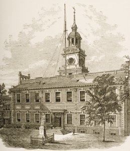 County Court House tai Independence Hall, Philadelphia Pennsylvania, n. 1880 tekijältä Reverend Samuel Manning