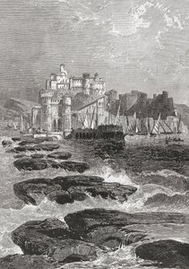 Pozzuoli, Napoli, Etelä-Italia 1800-luvun lopulla. Teoksesta Italian Pictures by Rev. Samuel Manning, julkaistu noin vuonna 1890. tekijältä Reverend Samuel Manning
