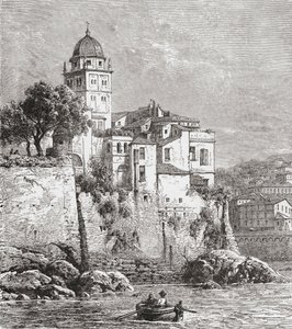 Arsenal Genovassa, Pohjois-Italiassa 1800-luvun lopulla. Teoksesta Italian Pictures by Rev. Samuel Manning, julkaistu noin vuonna 1890. tekijältä Reverend Samuel Manning