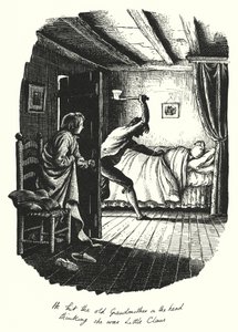 Hans Christian Andersen: Suuri Klaus ja pieni Claus (litho) tekijältä Rex (after) Whistler