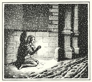 Hans Christian Andersen: Pieni tulitikkutyttö (litho)