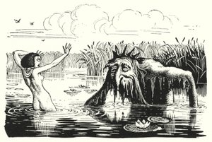 Hans Christian Andersen: Suokuninkaan tytär (litho)