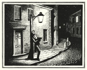 Hans Christian Andersen: Vanha katulamppu (litho)