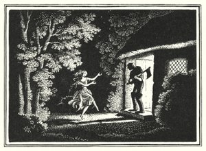 Hans Christian Andersen: Punaiset kengät (litho)