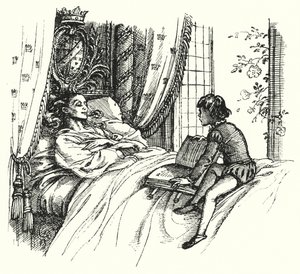Hans Christian Andersen: Maailman kaunein ruusu (litho)