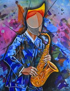 Abstrakti jazzsaksofonisti tekijältä Ricardo Maya