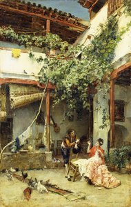 Pihalla, 1876 tekijältä Ricardo de Madrazo y Garreta