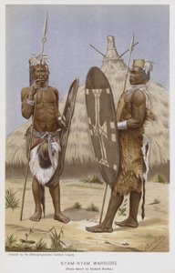 Nyam-Nyam Warriors (chromolitho) tekijältä Richard (after) Buchta