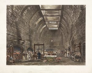 "Ancient Kitchen Windsor Castle", 1800-luvun alku tekijältä John Pardon