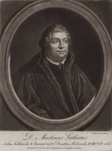 Martin Luther, saksalainen pappi, teologi ja protestanttinen uskonpuhdistaja (kaiverrus) tekijältä Richard (after) Houston