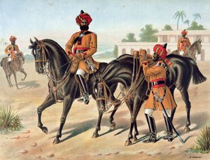 1. Bengalin ratsuväki, Review Order, anglo-intialainen armeija 1880-luvulla (väri litho)