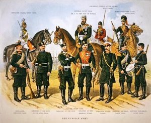 Venäjän armeija, n. 1890 (väri litho)