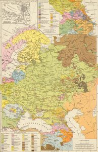 Andree, Richard. Volkerkarte von Russland. 1881 A tekijältä Richard Andree
