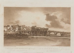Marnen rannoilla Charentonin sillan alla 1803; Kilpi 19 Pariisin Viewsista, Emanuel Volume -jäljitys levystä B1981.25.2628