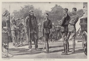 Cronjen antautuminen, 27. helmikuuta 1900 (litho) tekijältä Richard Caton II (after) Woodville