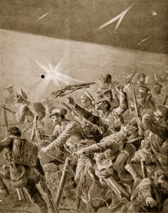Brittijalkaväki pakotti tiensä saksalaisten lankojen sotkeutumien läpi, 1914-1919 tekijältä Richard Caton Woodville