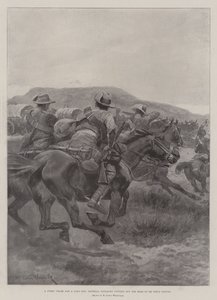 Stern Chase ja Long One, keisarillinen Yeomanry katkaisee De Wetin saattueen takaosan tekijältä Richard Caton Woodville junior